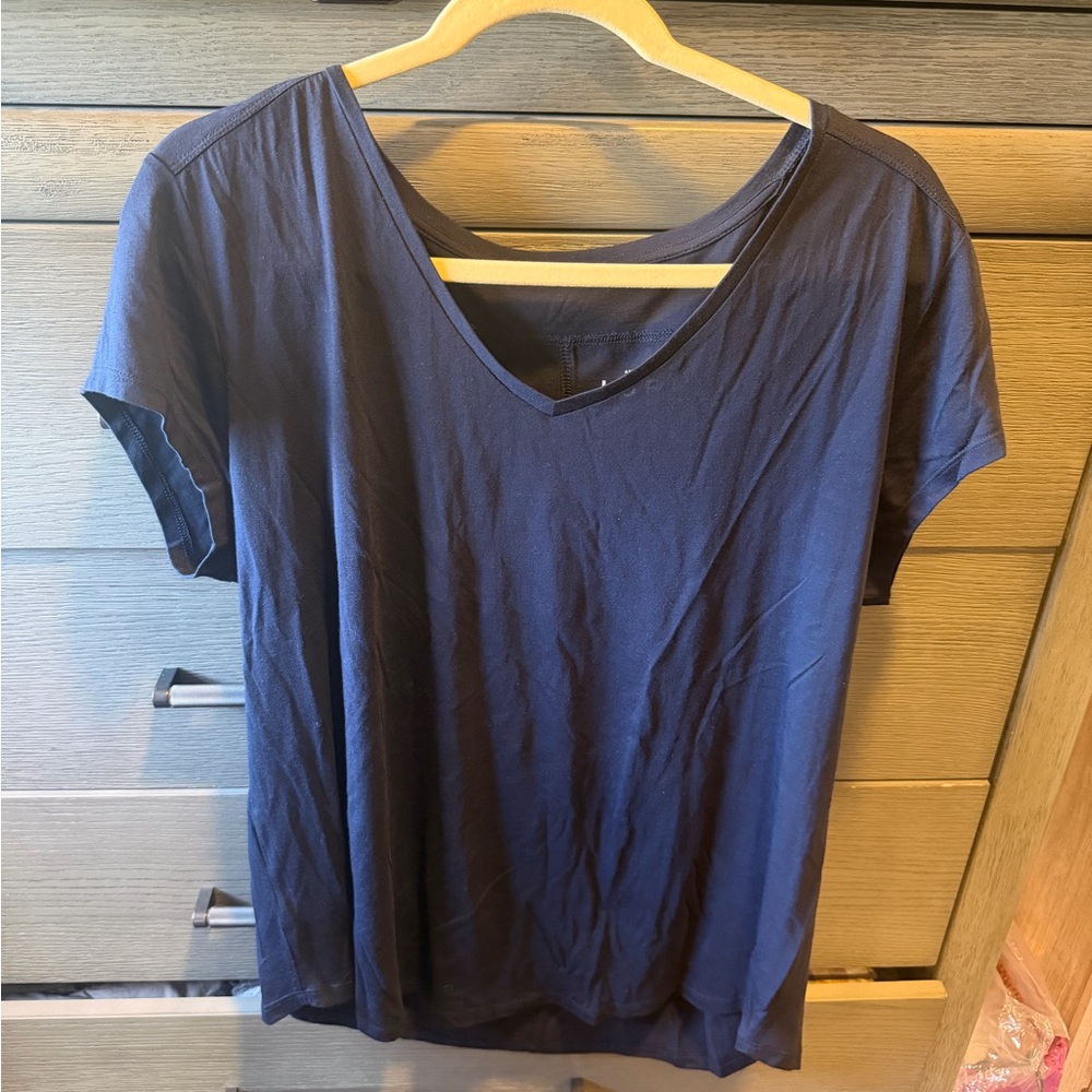 Ann Taylor LOFT Navy Blue Short Sleeve Tee Size XL